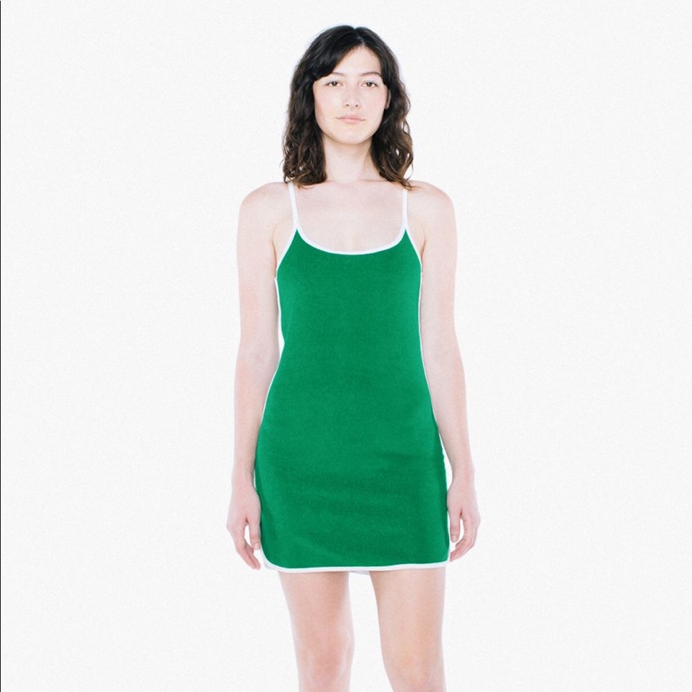 American Apparel green terry cloth dress Large